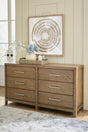 Cabalynn Light Brown Dresser angled side view