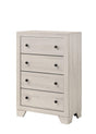 Atticus White 5-drawer chest angled view