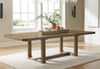 Cabalynn Light Brown Dining Extension Table angled side view