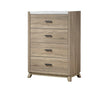 Tilston Brown modern 5-drawer solid wood chest front view