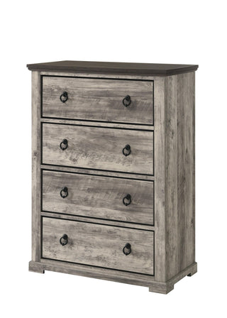 Ella Mae Gray 5-Drawer Chest front angle