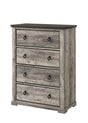 Ella Mae Gray 5-Drawer Chest front angle