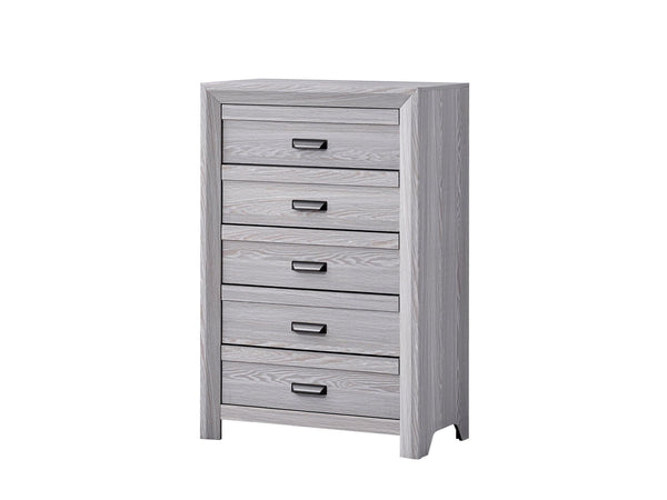Adelaide Drift Wood 5-Drawer Chest front view