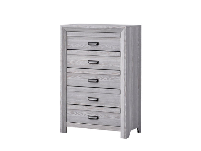Adelaide Drift Wood 5-Drawer Chest front view