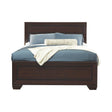 Kauffman King Panel Bed dark cocoa front view