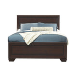 Kauffman King Storage Bed in Dark Cocoa - front angle