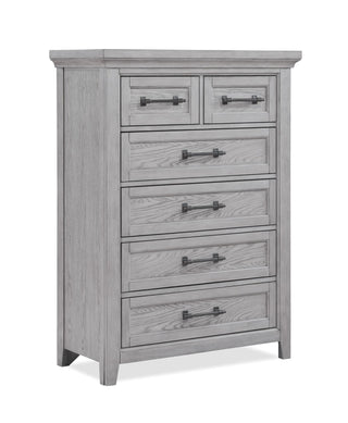 Beckett Gray 5-Drawer Chest front view
