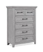 Beckett Gray 5-Drawer Chest front view