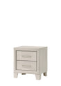 Charlie Cream 2 Drawers Nightstand front view