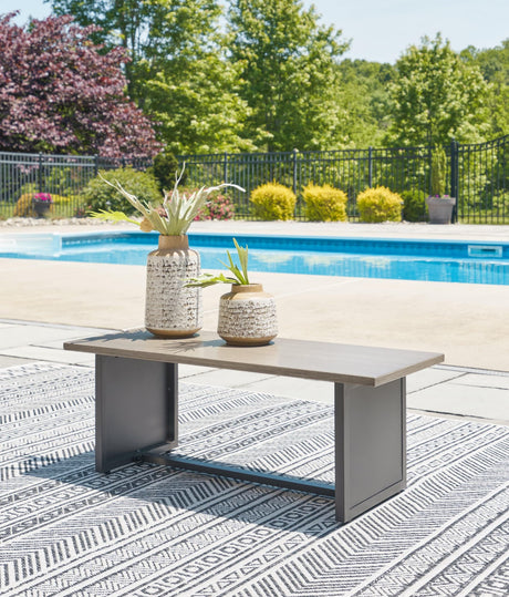 Bree Zee Brown Outdoor End Table front angle