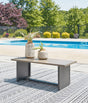 Bree Zee Brown Outdoor End Table front angle