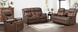 Weston Brown Palomino reclining sofa front angle