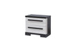 Remington Chalk Ebony two-drawer nightstand, front view