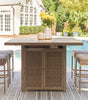 Walton Bridge Driftwood outdoor bar table with fire pit - front angle