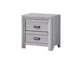 Adelaide Drift Wood 2-Drawer Nightstand front angle