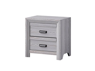 Adelaide Drift Wood 2-Drawer Nightstand front angle