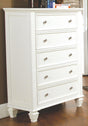 Sandy Beach 8-Drawer Man’s Chest Storage White front view