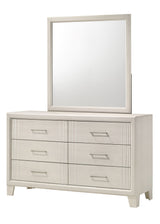 Charlie Cream 6-Drawer Dresser front view