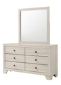Atticus White 6-Drawer Modern Dresser front view