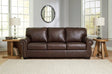 Colleton Dark Brown Leather Sofa front view