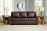 Colleton Dark Brown Leather Sofa front view