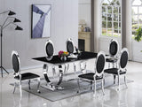 Betsy Black Chrome Dining Table and chairs set main view