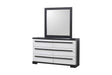 Remington Chalk Ebony 6-Drawer Modern Dresser frontal view