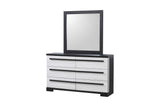 Remington Chalk Ebony 6-Drawer Modern Dresser frontal view