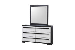 Remington Chalk Ebony 6-Drawer Modern Dresser frontal view