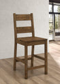 Coleman dining side chairs rustic golden brown set of 2 front view