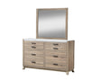 Tilston Brown modern solid wood 8-drawer dresser front view