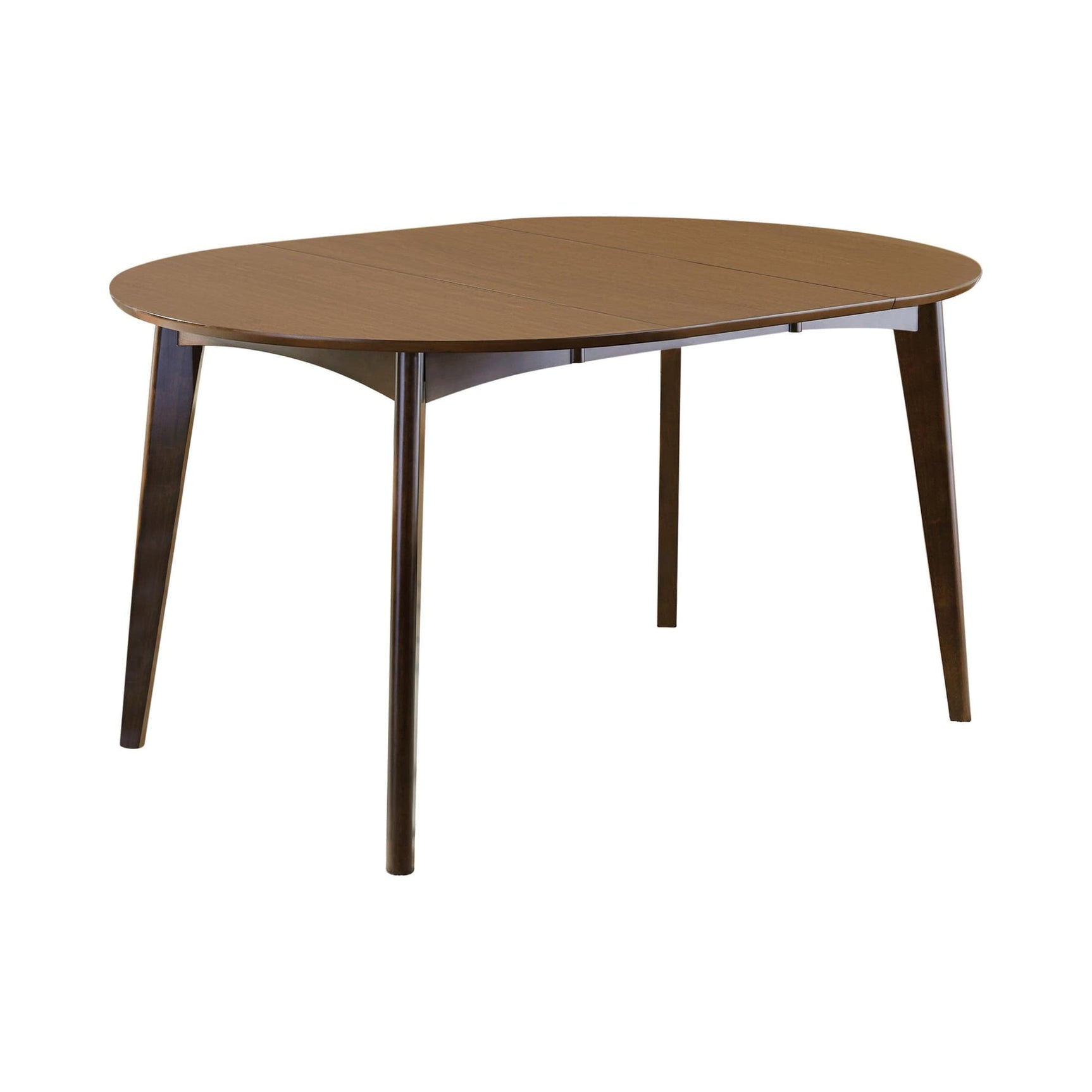 Malone Oval Dining Table dark walnut front angle