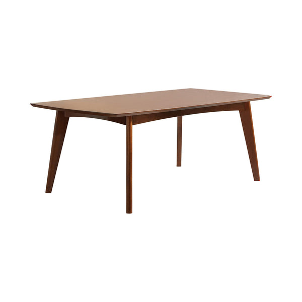 Malone Rectangular Dining Table dark walnut angled front view