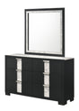 Rangley black modern 6-drawers dresser front view