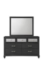Lila Black 7-Drawer Solid Wood Dresser angled front view