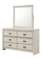 Carter White 6-Drawer Modern Dresser front angle