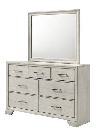 Jaymes White 7-drawer solid wood dresser side view