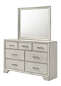 Jaymes White 7-drawer solid wood dresser side view