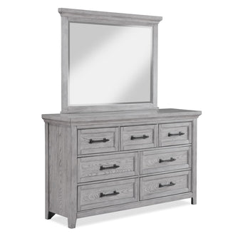 Beckett Gray 6-Drawer Solid Wood Dresser front view