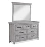 Beckett Gray 6-Drawer Solid Wood Dresser front view