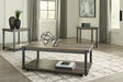 Wilmaden Gray and Black 3-Piece Table Set front view