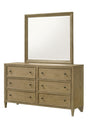 Sienna Brown 6-drawer modern dresser angled view