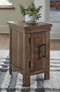 Moriville Grayish Brown Chairside End Table front view