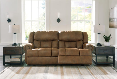 Boothbay Auburn Faux Leather Power Reclining Sofa frontal view