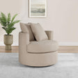 Debbie Camel Upholstered Swivel Accent Chair front view