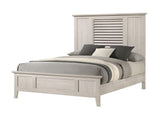 Sarter White Panel Queen Bed front angle