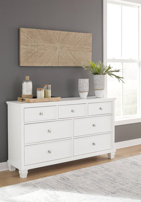 Fortman White Dresser front view