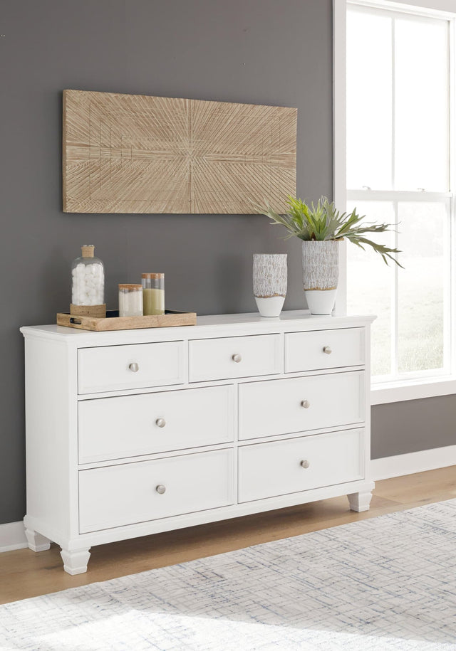 Fortman White Dresser front view