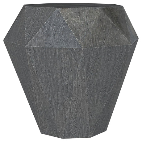 Jacinto Octagonal grey mango wood side table showing top surface