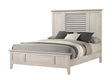 side view of Sarter White Panel King Bed in white finish